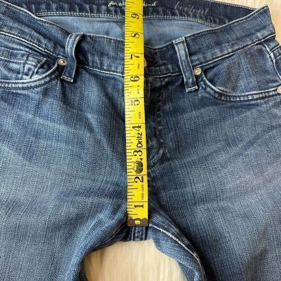 7 For All Mankind Bootcut Raw Hem Jeans Size 25 - Picture 8 of 9
